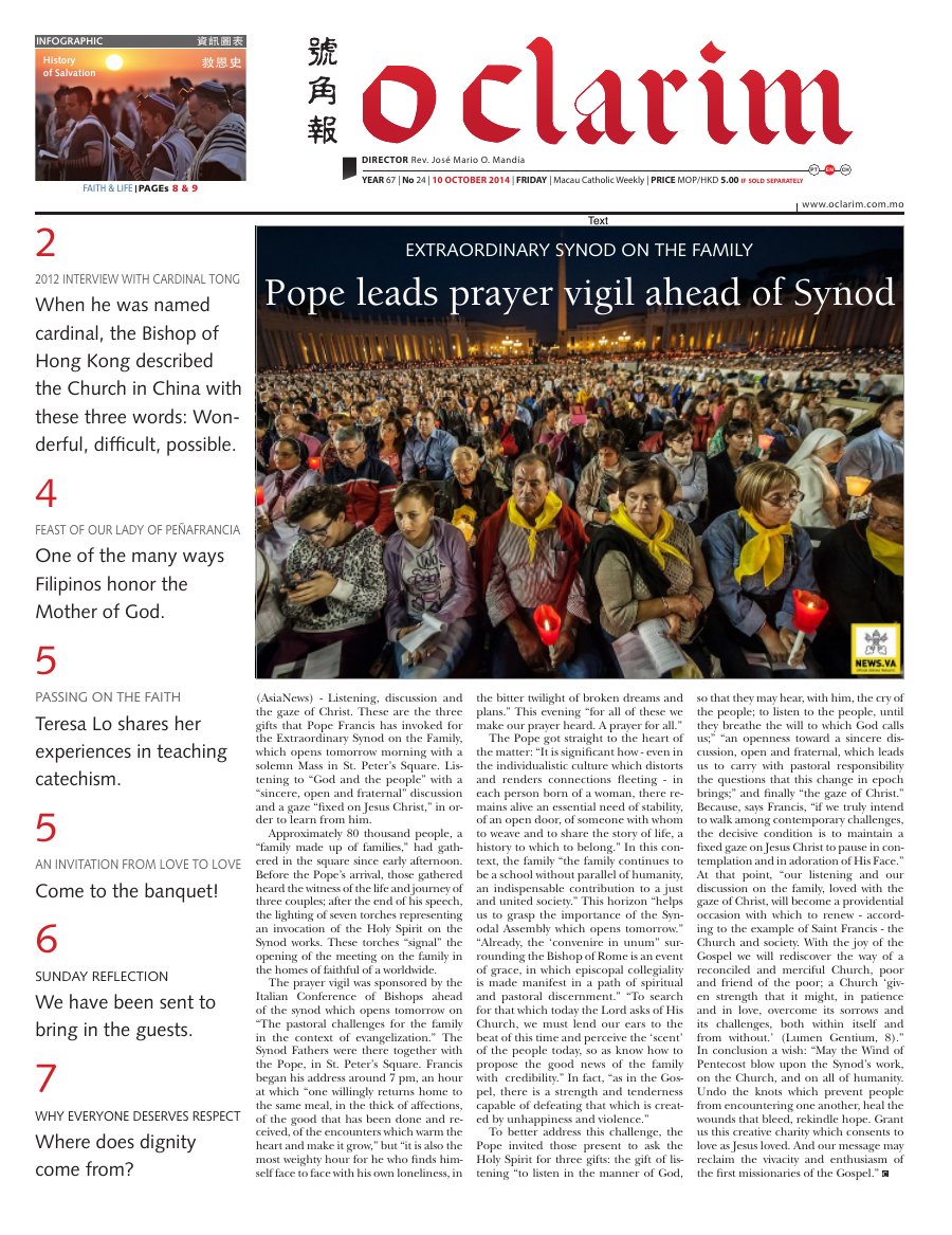10 October 2014 — O Clarim