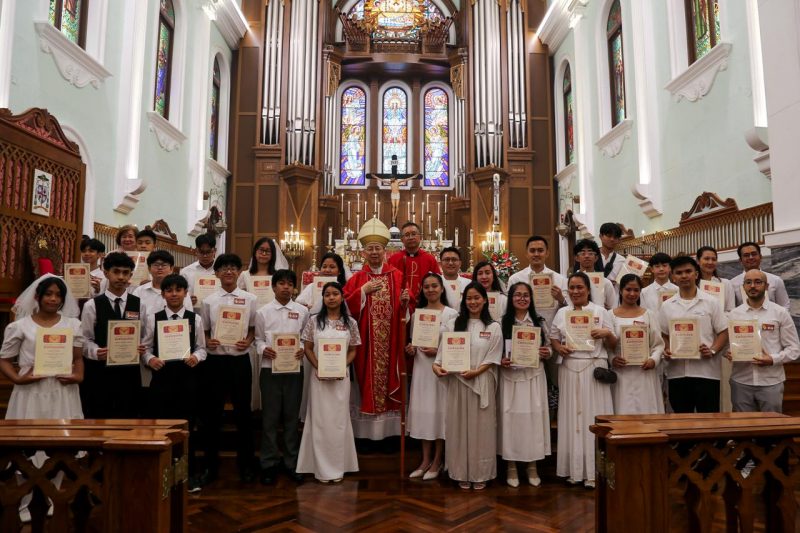 27 NEW MILITES CHRISTI – Archbishop Savio Hon Tai Fai, SDB Leads Confirmation at the Cathedral