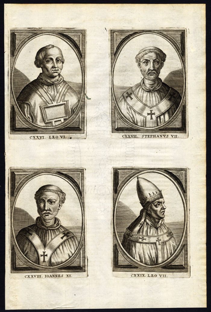 Leão VI, Estêvão VII/VIII, João XI e uma mulher dominadora